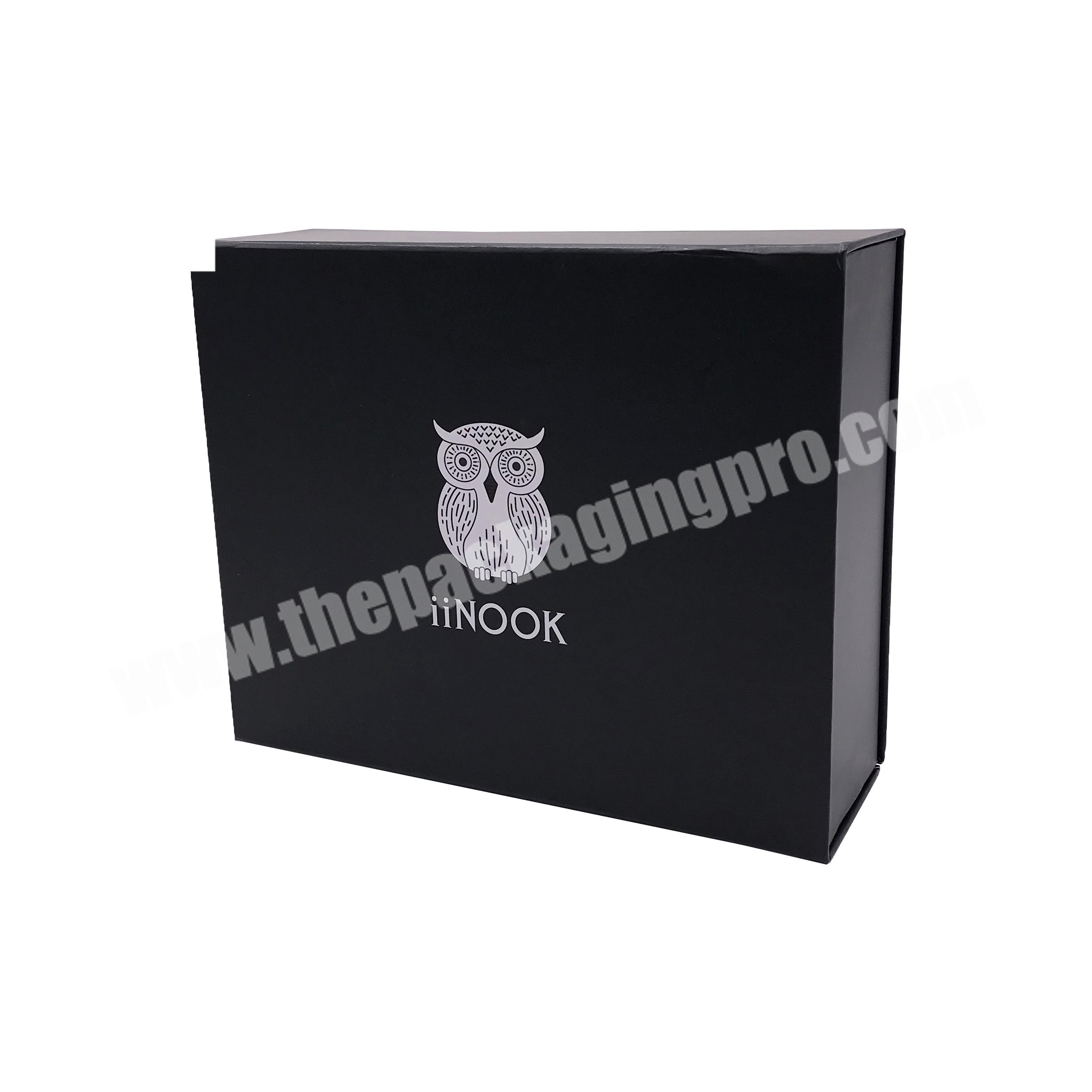 Matt black gift box magnetic luxury wholesale t shirt