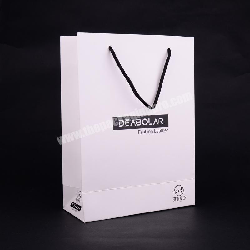 Matt Lamination White Sock Packaging shopping Bags With Logos