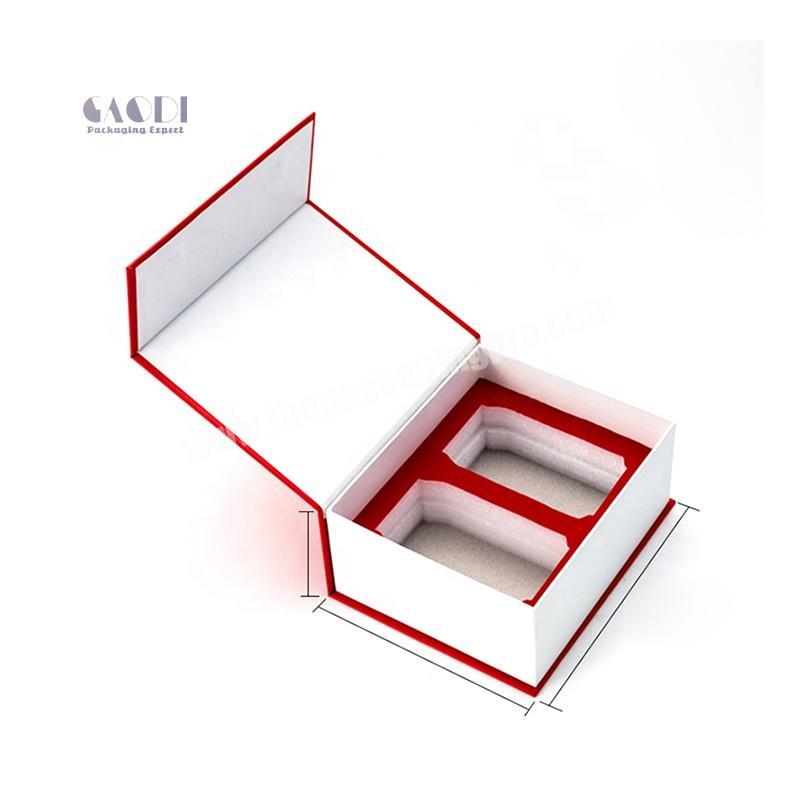 Matt Red Customized Made Book Shaped Saffron Paper Cardboard Boxes   Health Care Product Packaging Box