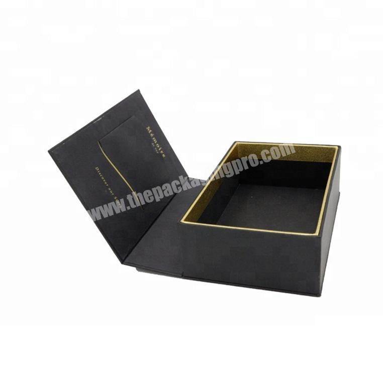 Matte Black cardboard boxes book shape storage box