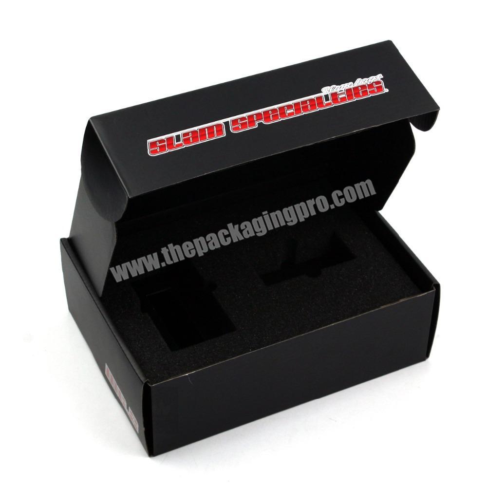 Matte Black Carton Packaging Box with Die Cut Foam Insert