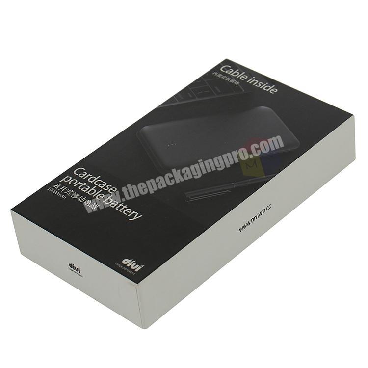 matte black gift electronics packaging power bank paper box
