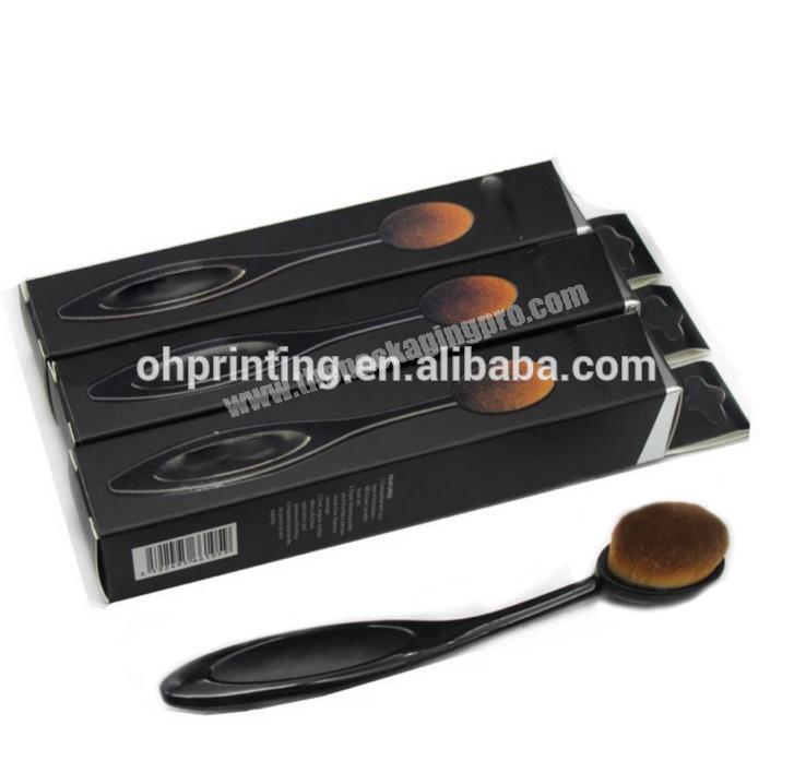 Matte black makeup brush set gift box packaging