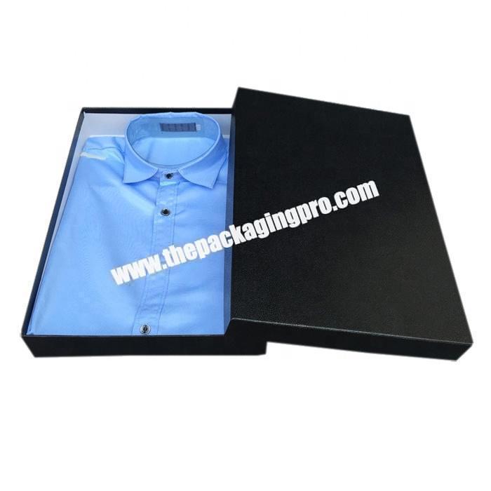 Matte black paper packaging gift box for sweater shirt clothing