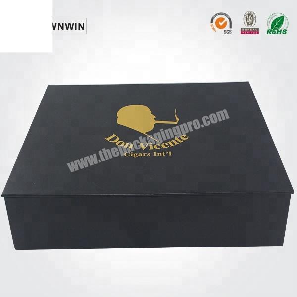 Matte Black Printed Magnetic Closure Gift Box