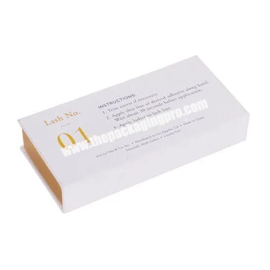 matte Magnetic Lash Storage Paper Packaging Box With gold card insert