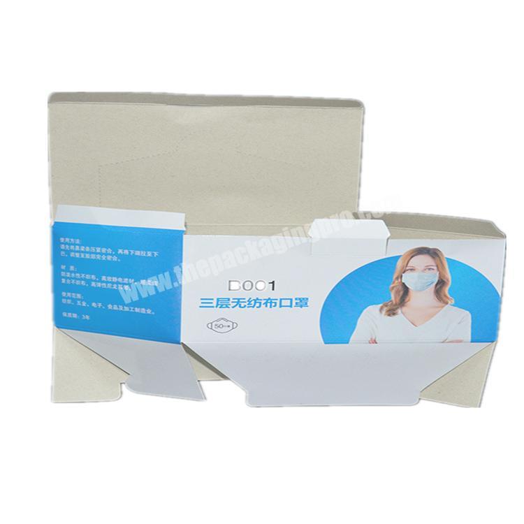 medical surgical kn95 disposable 3 ply box facial mask box packaging