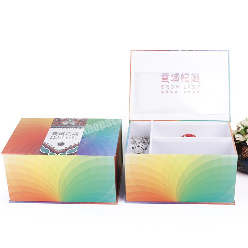 Medium And High-grade jewelry Flip boxCardboard packaging Box Magnetic Button Gift Box