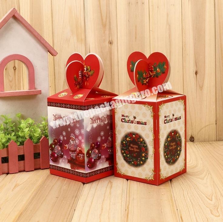 Merry Christmas paper gift box candy packing gift box cardboard christmas boxes packaging