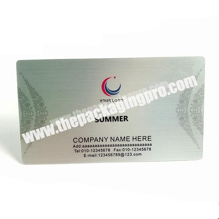 metal wiredrawing PVC plastic business card