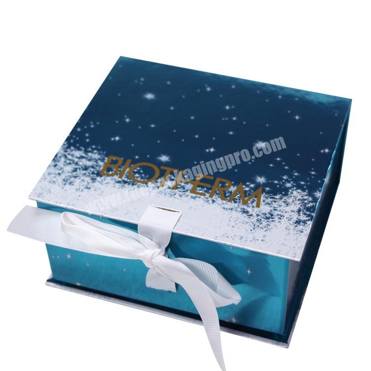 Metallic cosmetic folding paper boxes with logo