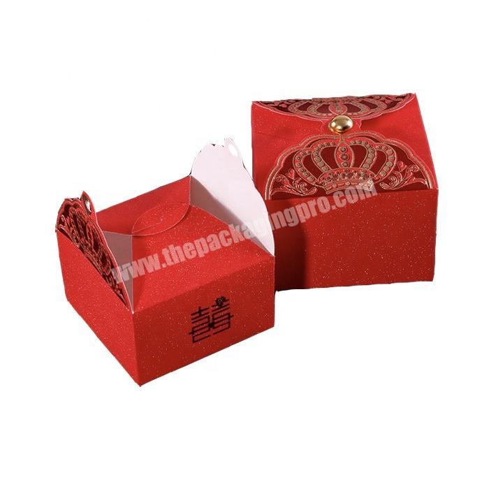 Mini cardboard paper packaging box for wedding use sweet candy