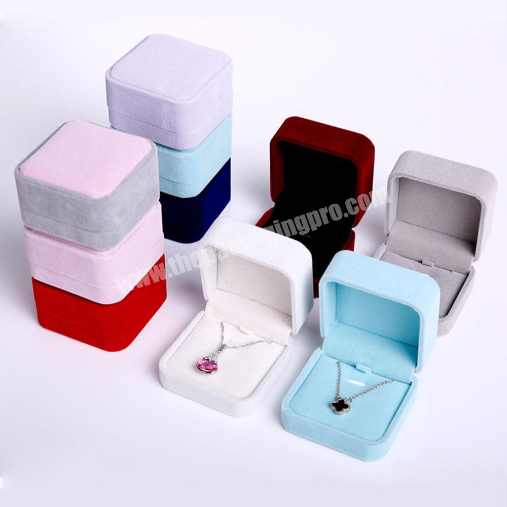 Mini Cute Velvet Girls Jewelry Rings, Necklaces, Earrings Set Packaging Box Jewelry Suede With Inserts