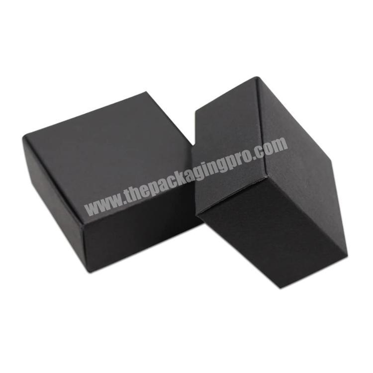 Mini Small Cardboard Square Rectangle Boxes black Kraft Paper Gift Storage Packaging Soap Jewellery Packing Box