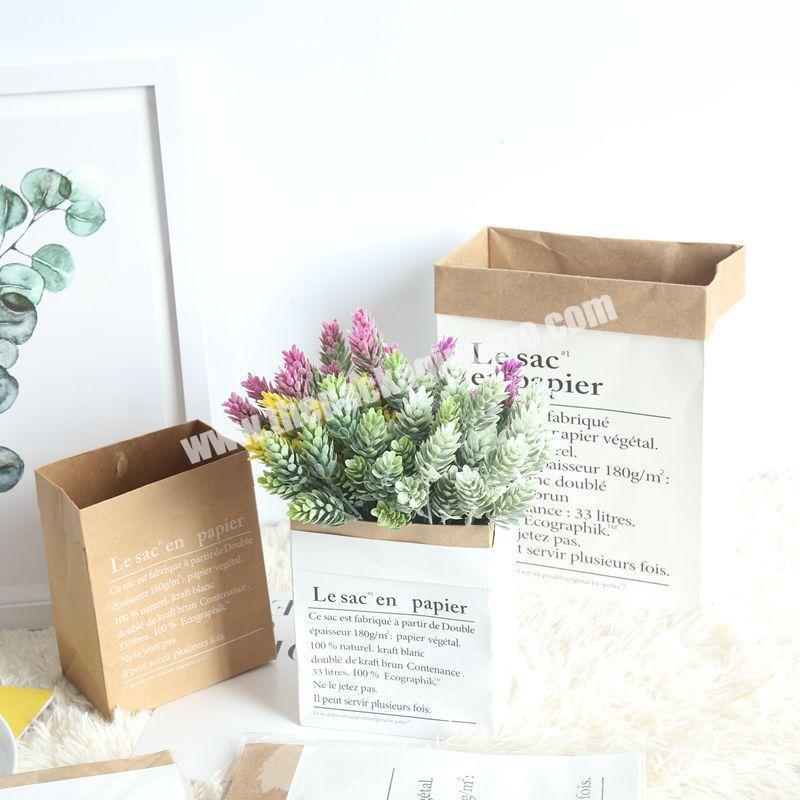 Mini Storage Kraft Paper Bag Home Flower Arrangement Wedding Dried flower Paper Bag