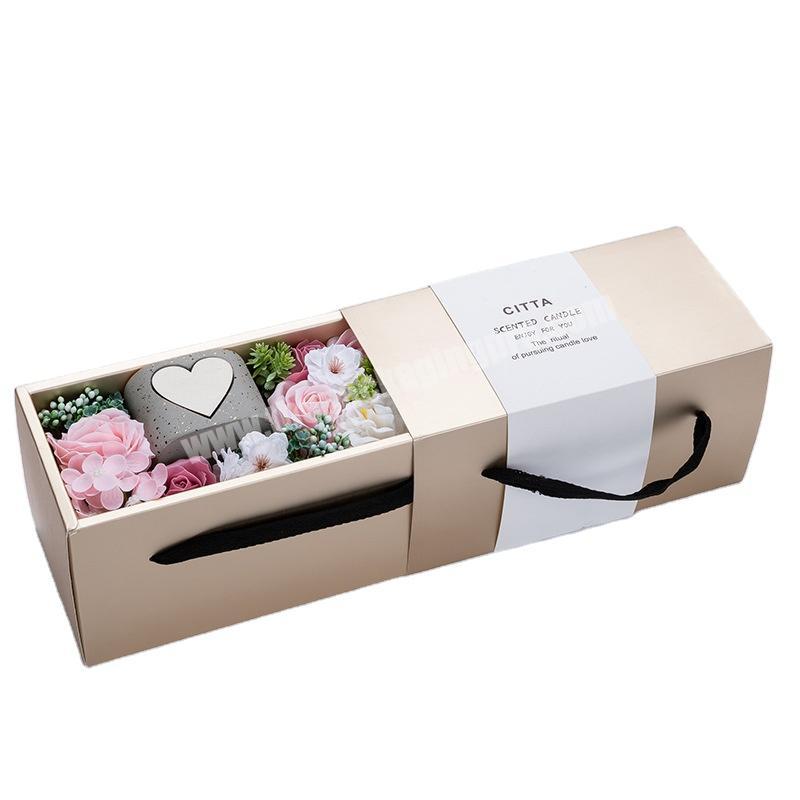 Modern design flower favor box flower box velvet flower small box with best quality