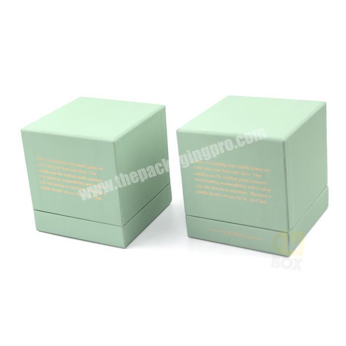 Modern Design Paper Box Square Rigid Gold Foil Logo Scented Candle Jar Gift Box