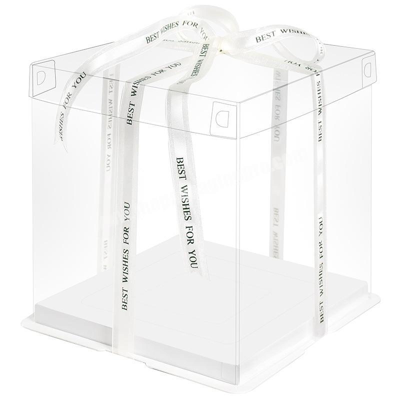 Modern design transparent gift box for packing holiday gifts such as flowers