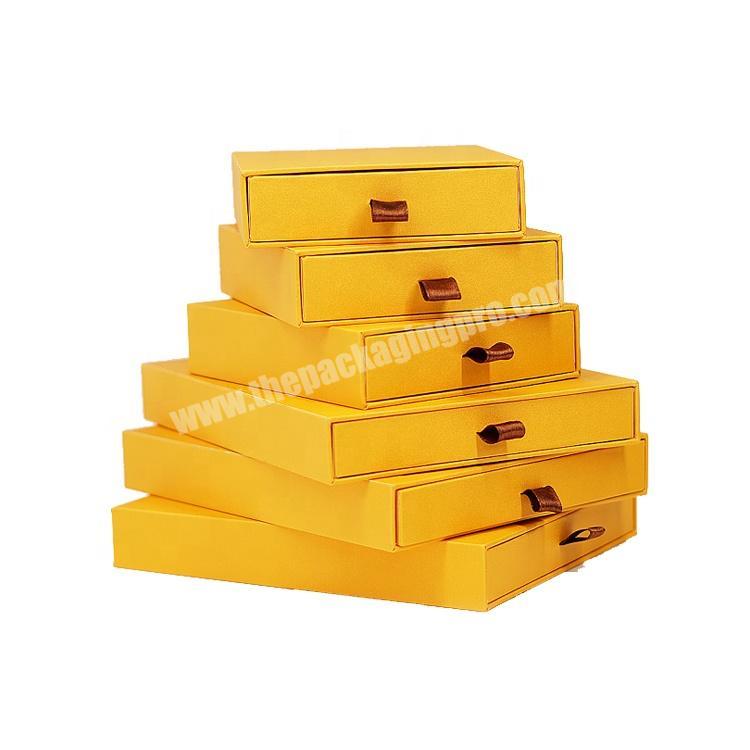Most selling product Different sizes yellow kraft mini paper drawer box