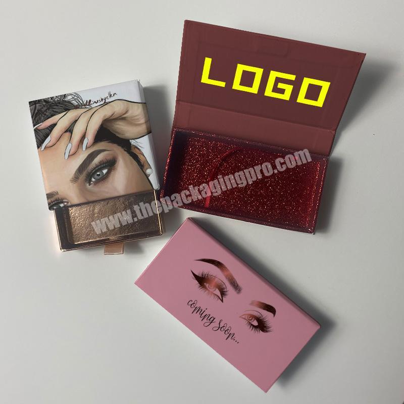 MQQ magnetic luxury golden onion makeup Packaging color box printing Custom Logo Eyelash Box