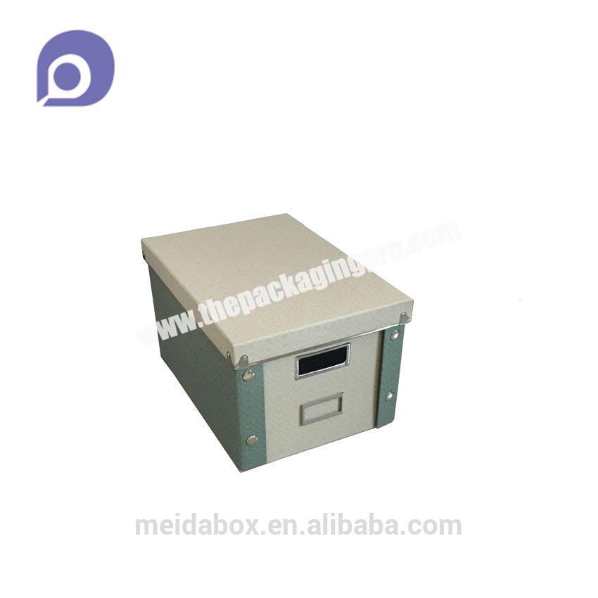 Multifunctional A4 size folding cardboard paper box with handle