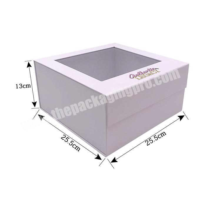 Multifunctional paper box with magnetic closure packaging pvc window product