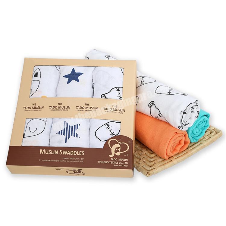 Muslin Fabric Cloth Baby Blankets Wrap Muslin Swaddle Box