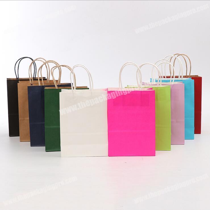 muti-size different sizes promotion white kraft paper shopping bags