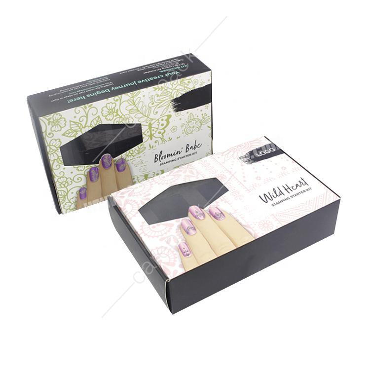 Nail Polish Set Box Paper Box Blister Ppackaging With PVC Window