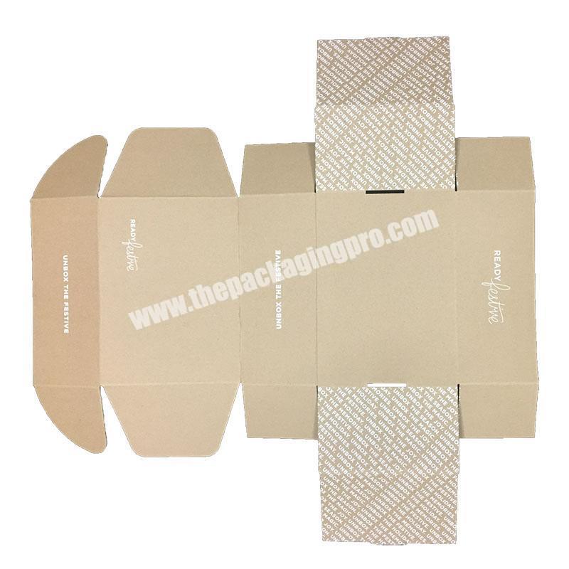 Natural Brown Kraft Corrugated Mailing Box With Company Logo For Products