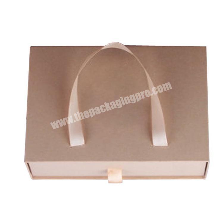 natural kraft gift boxes manufacturer in China luxury packaging drawer box