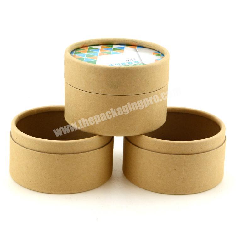 Natural roun kraft boxes for Men's belt custom brown paper box with logo printing