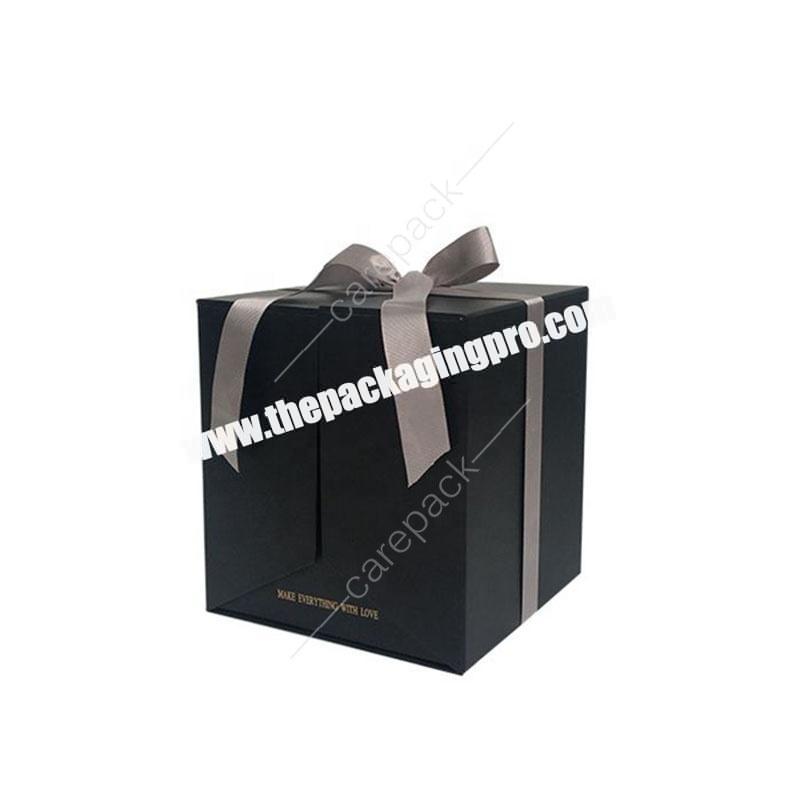 New 2019 custom printing cardboard foldable packaging box wedding  bridal hen gown flower box luxury