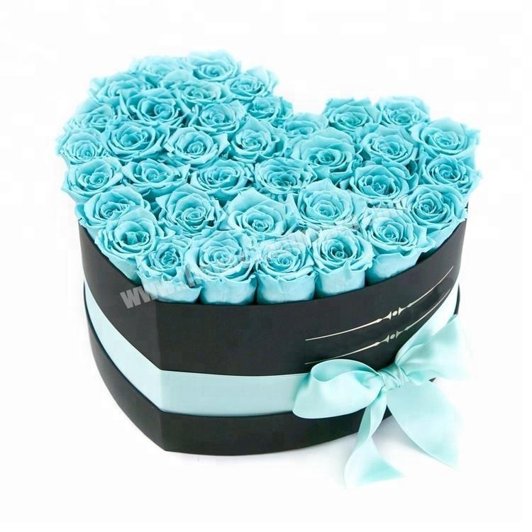 New Arrival Cheap Heart Shaped Boxes Wholesale Rose Flower Storage Paper Box Valentine Fancy Heart Box With Ribbon