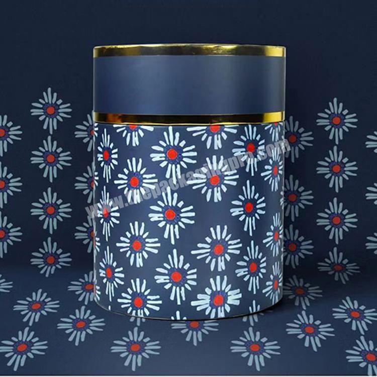 New Arrival Custom Printed Gift Boxes Floral Cylinder Gift Box Hard Paper Best Designer Color Paper Box For Gift