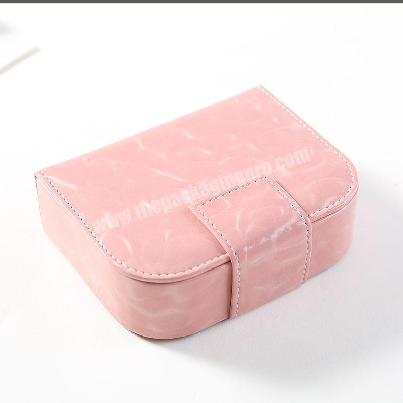 New arrival Girls Jewel Case Jewelry Packaging Organizer Earring Leather table Gift Boxes