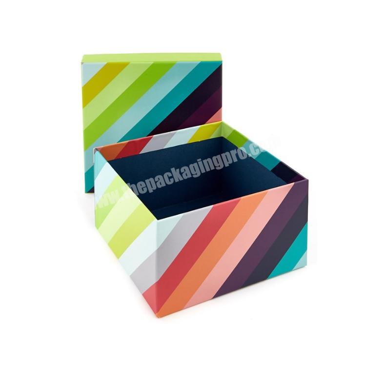 New Creative Rainbow Gift Box With Fancy Paper, High Quality Luxury Paper Gift Box