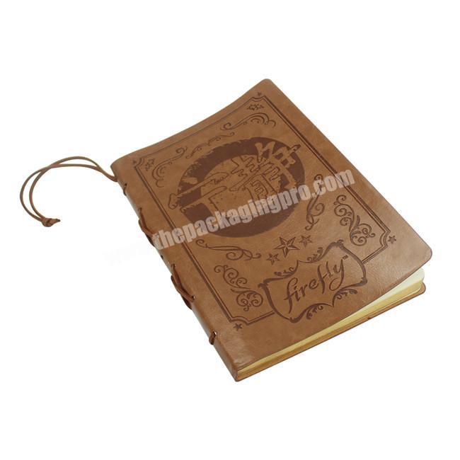 New Custom A5 Journal Diary PU Leather Cover Notebook With Pen Loop