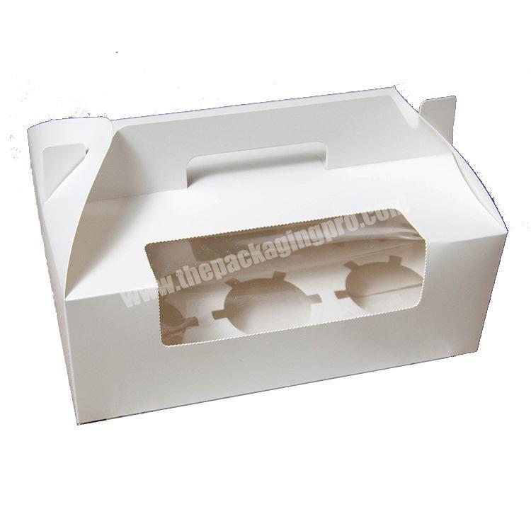 New custom dessert boxes for cake 6 grid muffin box high quality pastry portable cake environmentally friendly packaging