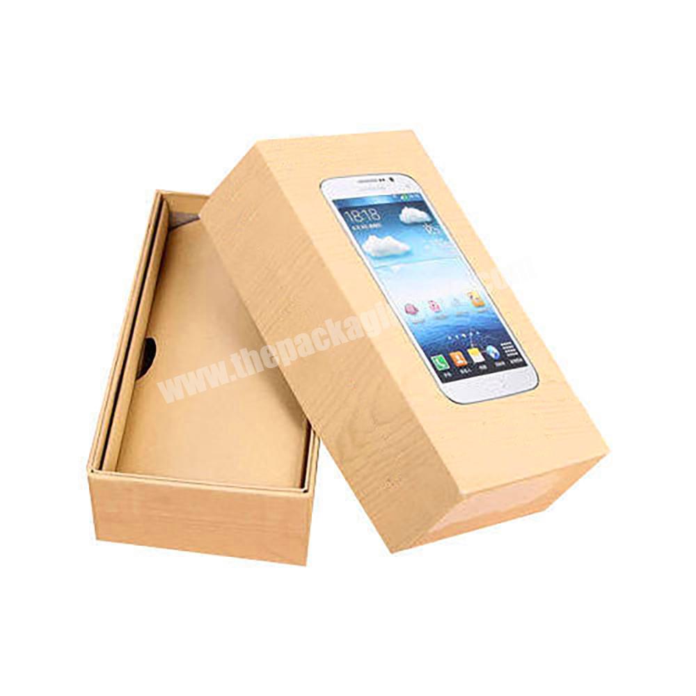 New Custom Eco Friendly Kraft Paper Folding Strong Empty Retail Smart Mobile Phone Case Packaging