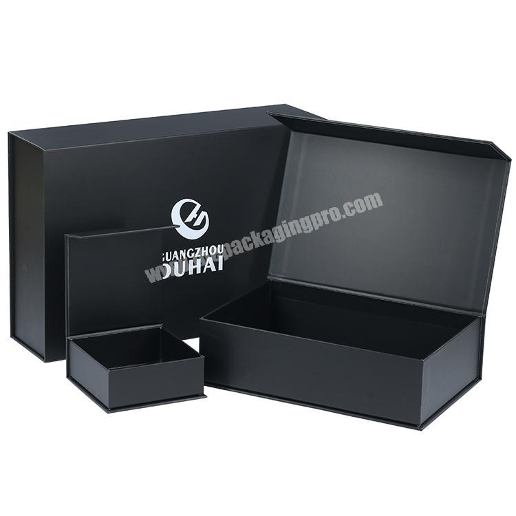 New custom logo skin care cosmetic product packaging gift black duplex paper board box