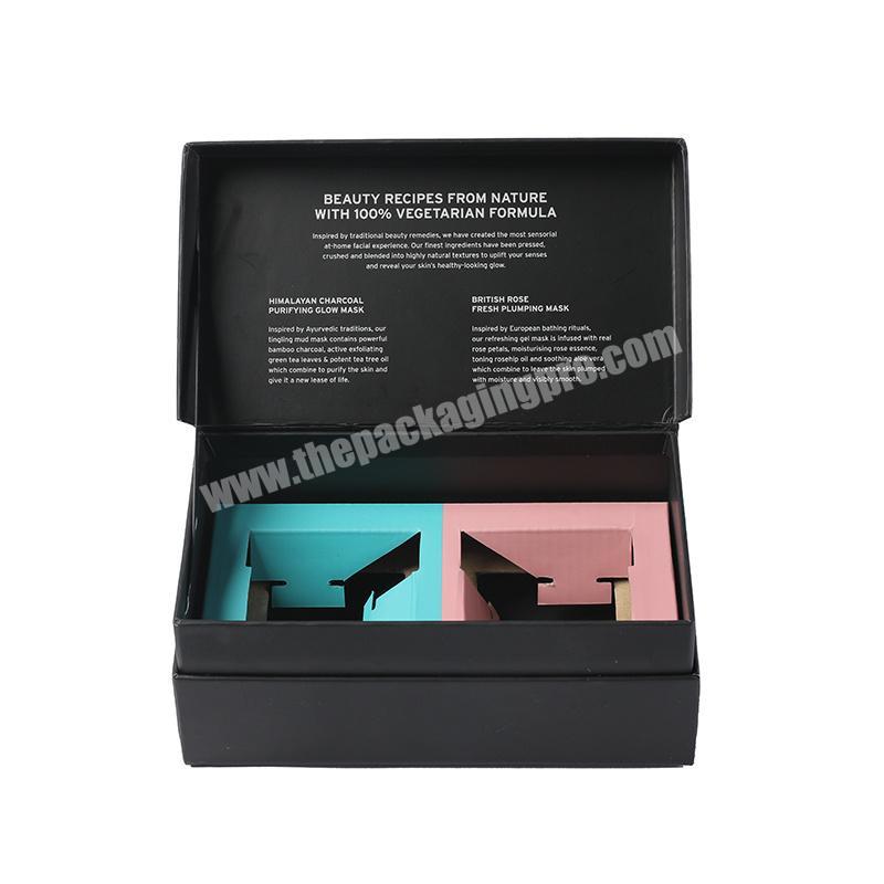 New Design Black Packaging Magnetic Gift Boxes with Ribbon