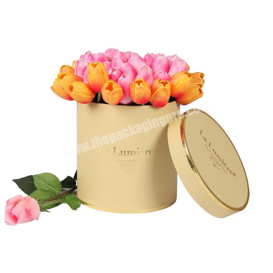New Design Cardboard Box For Flowers, Printing Packaging Company Custom Luxury Hat Round Box