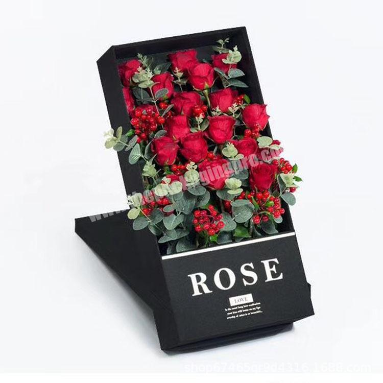 New design custom cardboard paper folding packing box for gift flower packaging