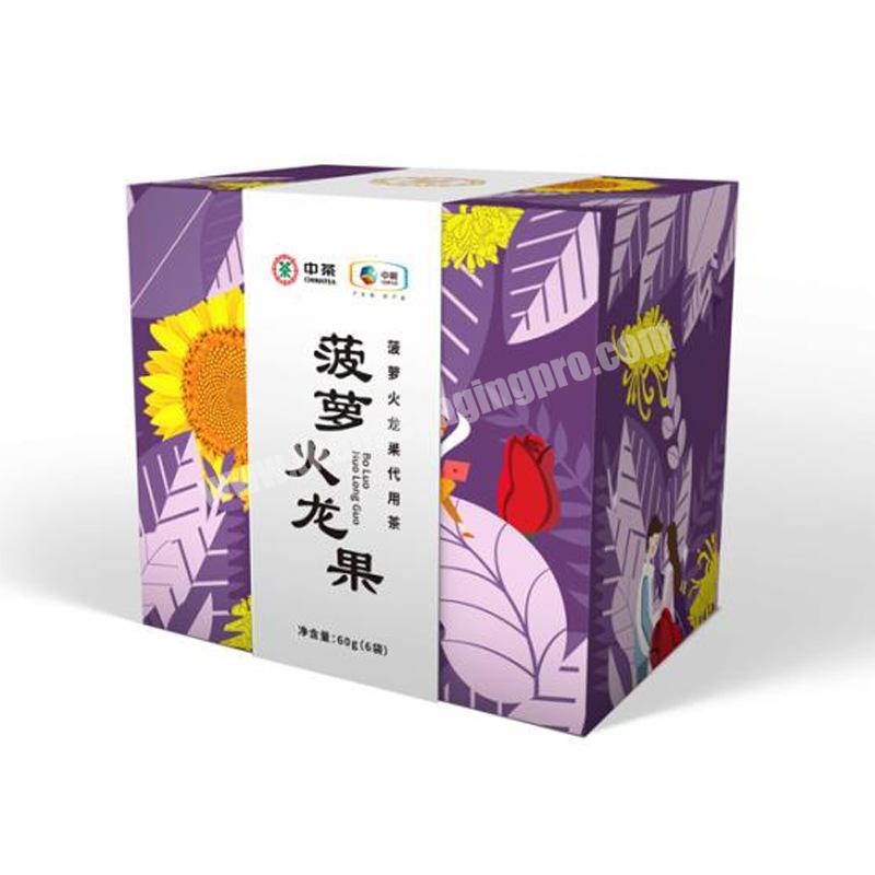 New Design Custom Luxury Flower Packaging Tea Paper Customize Tea Boxes