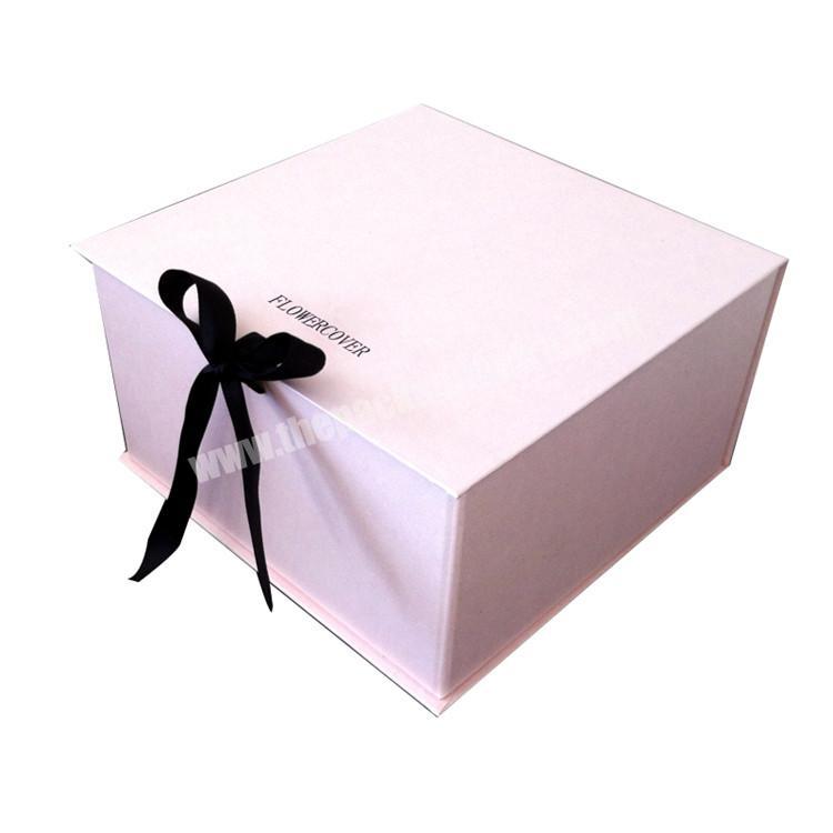 New Design Custom Own Logo Wedding Favors Candy Cookie Chocolate Gift Box for Clothing Swimwear Dress with Ribbon Closure