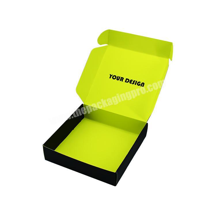 New design custom printing colorful  clothing dress packaging corrugated mailer shipping box