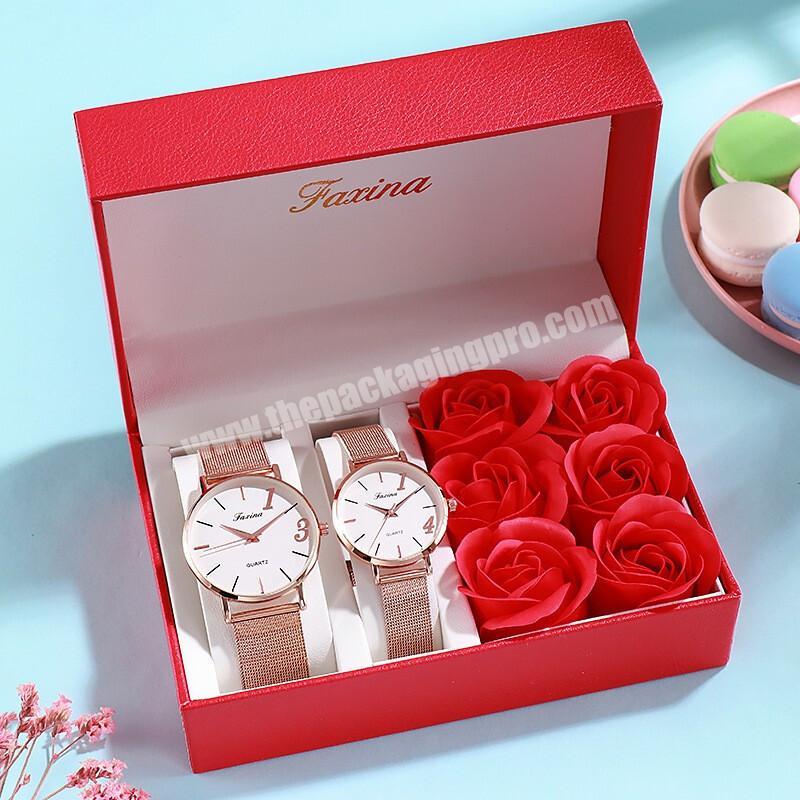 New Design Customized Size Logo Watch Gift Box Cord For Flower Packing Boxes