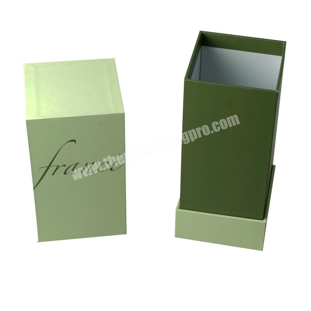 New design eco-friendly Custom green Paper Packaging Lid Base Rectangular Gift Box
