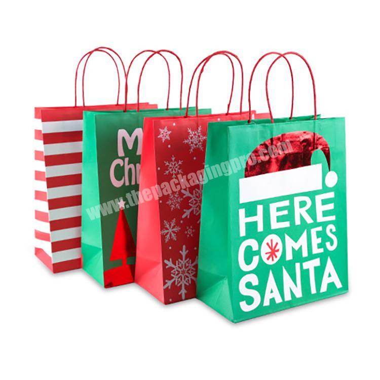 New Design Eco Friendly Shopping Bags Christmas Gift Bag Paper Bag with Logo Print